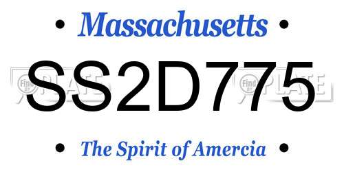 SS2D775 Massachusetts License Plate