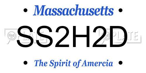 SS2H2D Massachusetts License Plate