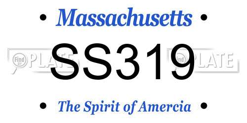 SS319 Massachusetts License Plate