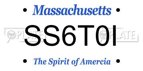 SS6T0I Massachusetts License Plate