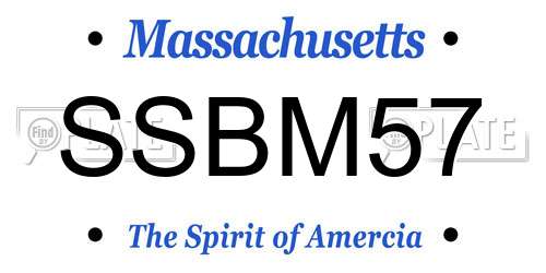 SSBM57 Massachusetts License Plate