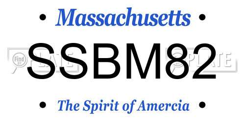 SSBM82 Massachusetts License Plate
