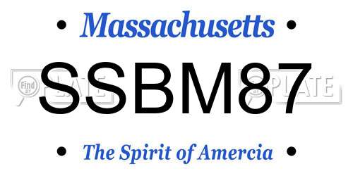 SSBM87 Massachusetts License Plate