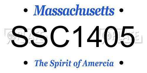 SSC1405 Massachusetts License Plate