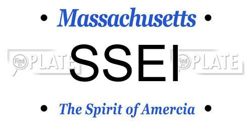 SSEI Massachusetts License Plate