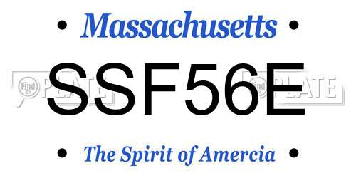 SSF56E Massachusetts License Plate