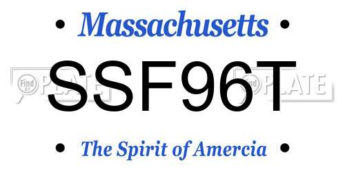 SSF96T Massachusetts License Plate