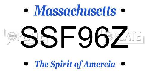 SSF96Z Massachusetts License Plate