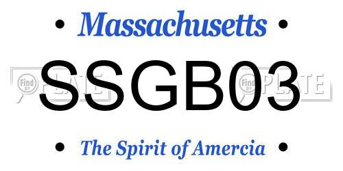 SSGB03 Massachusetts License Plate