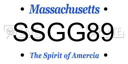 SSGG89 Massachusetts License Plate