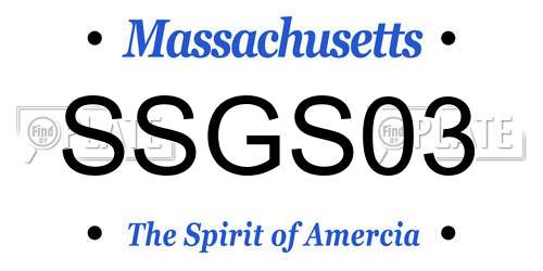 SSGS03 Massachusetts License Plate