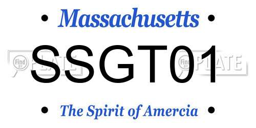 SSGT01 Massachusetts License Plate