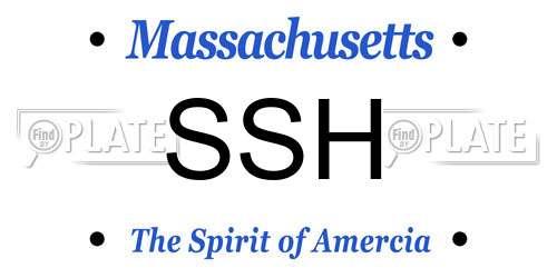 SSH Massachusetts License Plate