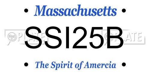 SSI25B Massachusetts License Plate