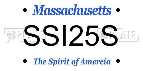 SSI25S Massachusetts License Plate