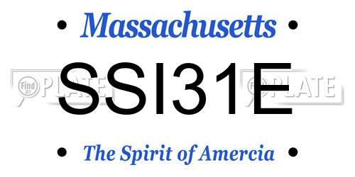 SSI31E Massachusetts License Plate