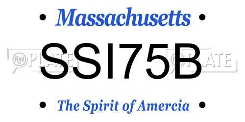 SSI75B Massachusetts License Plate