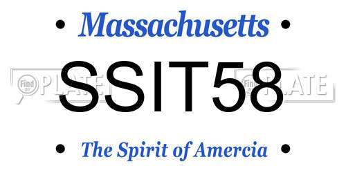 SSIT58 Massachusetts License Plate