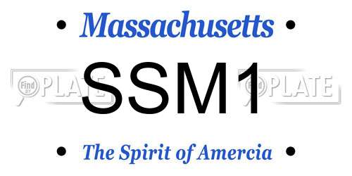 SSM1 Massachusetts License Plate