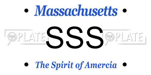 SSS Massachusetts License Plate
