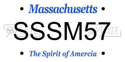 SSSM57 Massachusetts License Plate
