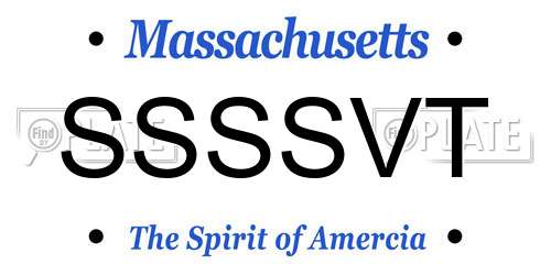 SSSSVT Massachusetts License Plate