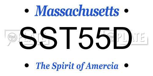 SST55D Massachusetts License Plate