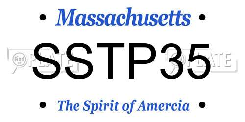 SSTP35 Massachusetts License Plate