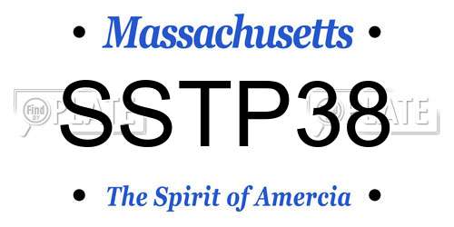 SSTP38 Massachusetts License Plate