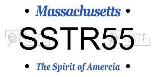 SSTR55 Massachusetts License Plate