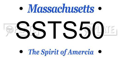 SSTS50 Massachusetts License Plate