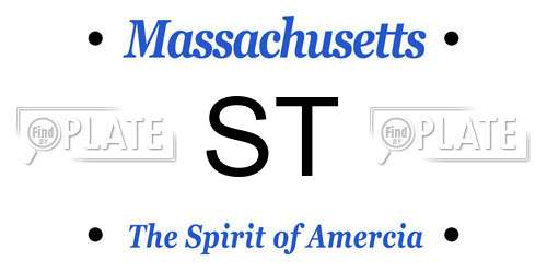 ST Massachusetts License Plate