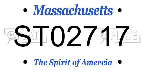 ST02717 Massachusetts License Plate