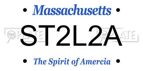 ST2L2A Massachusetts License Plate