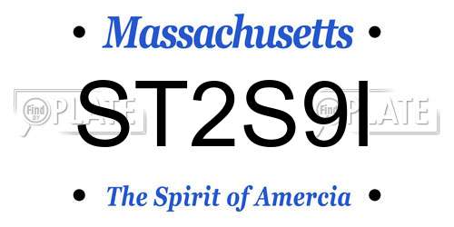 ST2S9I Massachusetts License Plate