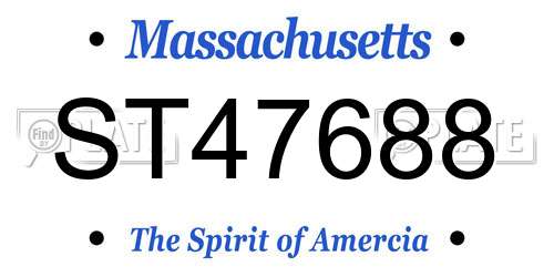 ST47688 Massachusetts License Plate