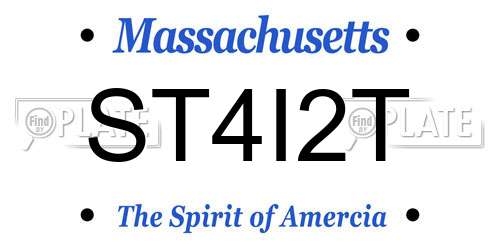 ST4I2T Massachusetts License Plate