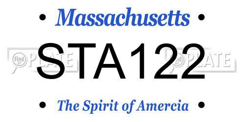 STA122 Massachusetts License Plate