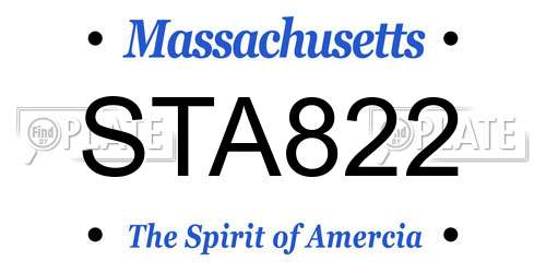 STA822 Massachusetts License Plate