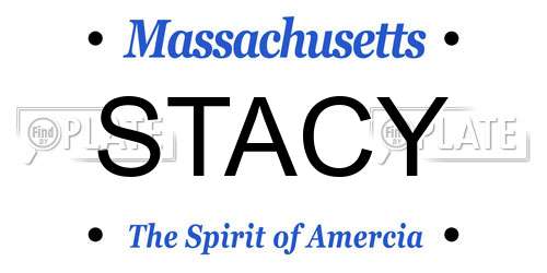 STACY Massachusetts License Plate