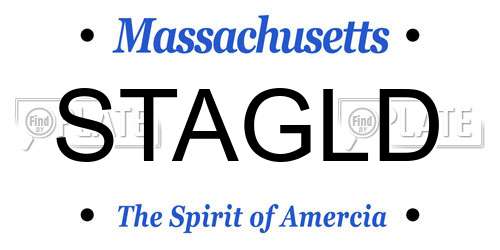 STAGLD Massachusetts License Plate
