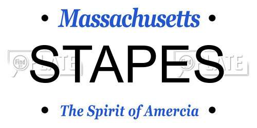 STAPES Massachusetts License Plate