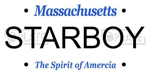 STARBOY Massachusetts License Plate