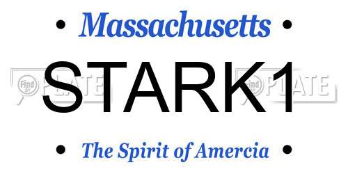 STARK1 Massachusetts License Plate