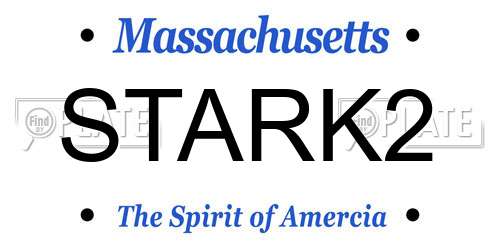 STARK2 Massachusetts License Plate