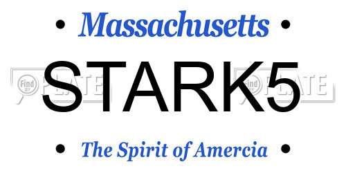 STARK5 Massachusetts License Plate