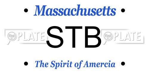 STB Massachusetts License Plate
