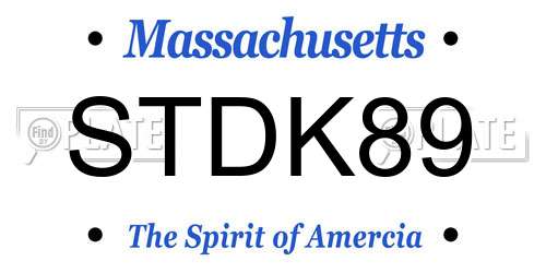 STDK89 Massachusetts License Plate