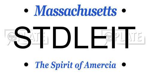 STDLEIT Massachusetts License Plate