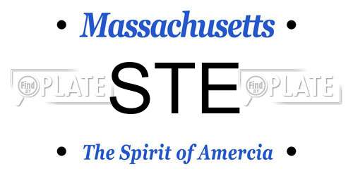 STE Massachusetts License Plate